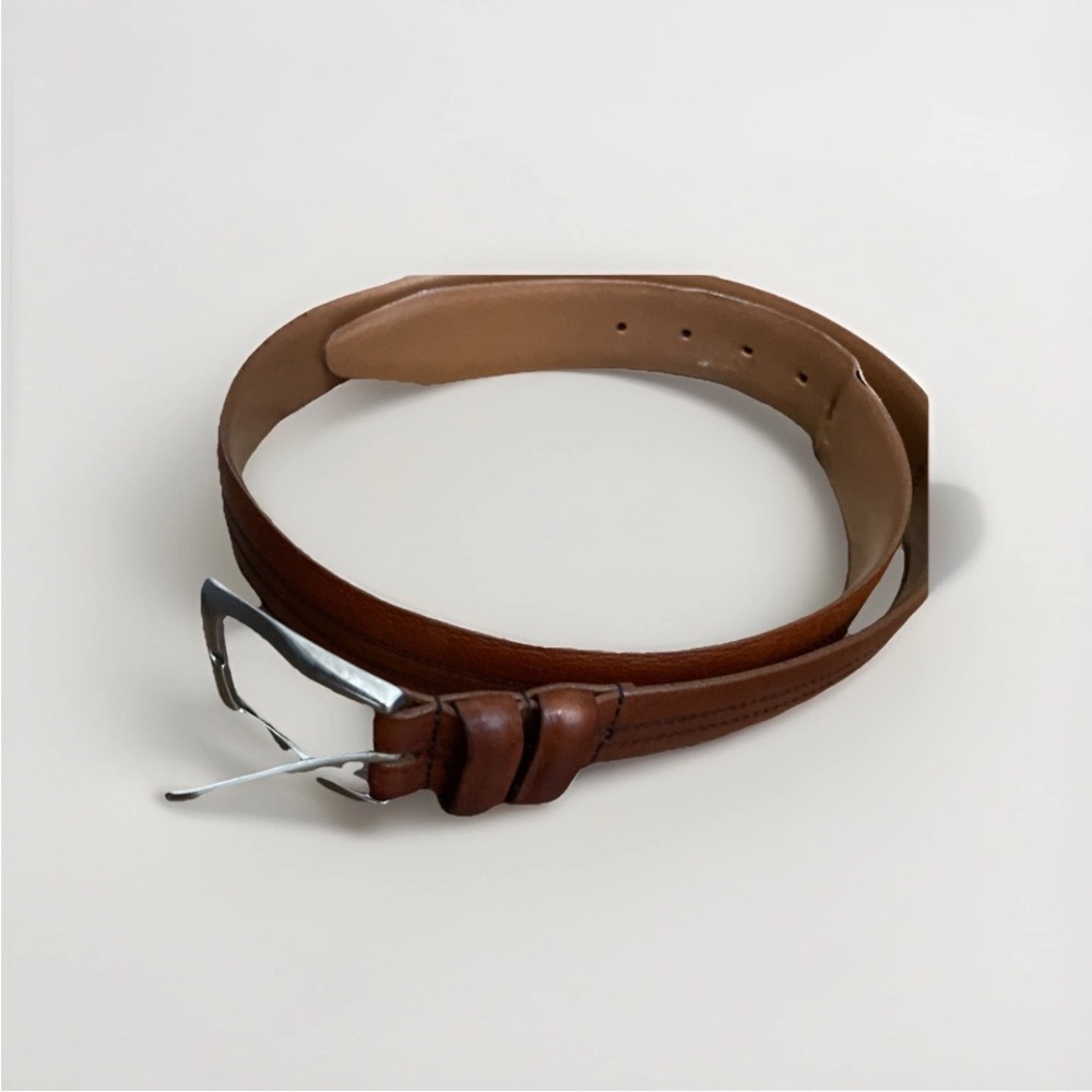 Allen Edmonds Men’s Leather Belt 247 Burnished Calf Walnut Brown Size 38 USA